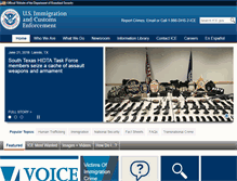 Tablet Screenshot of ice.gov